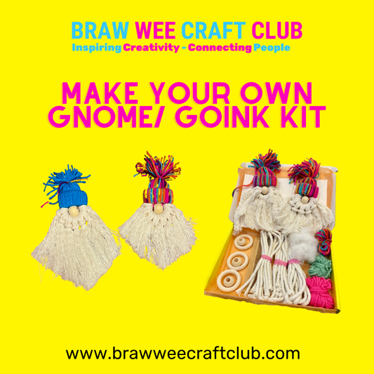 Craft Supplies - Make Your Own Macrame Gnomes/ Goinks Kit