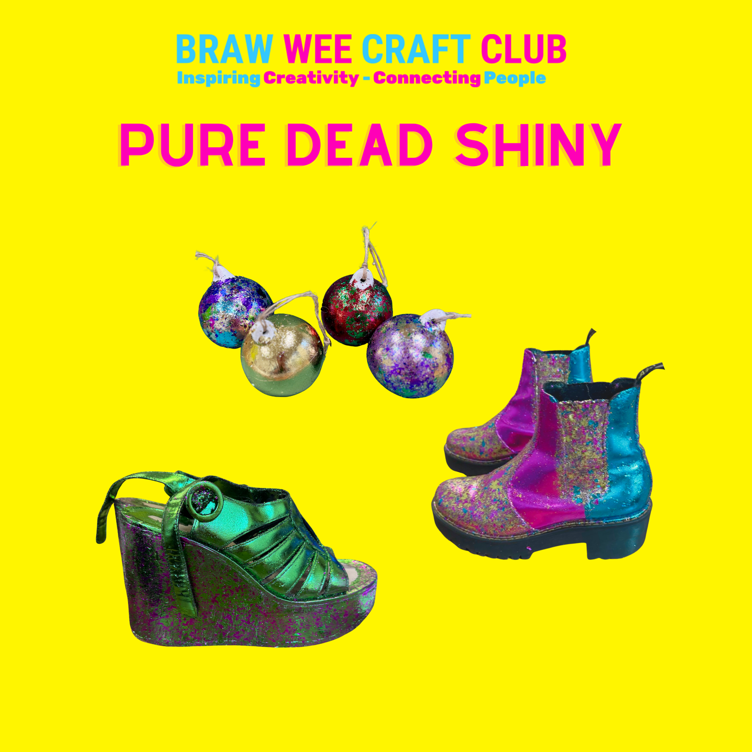 Pure Dead Shiny - Foil & Sparkle Workshops at Braw Wee Craft Club