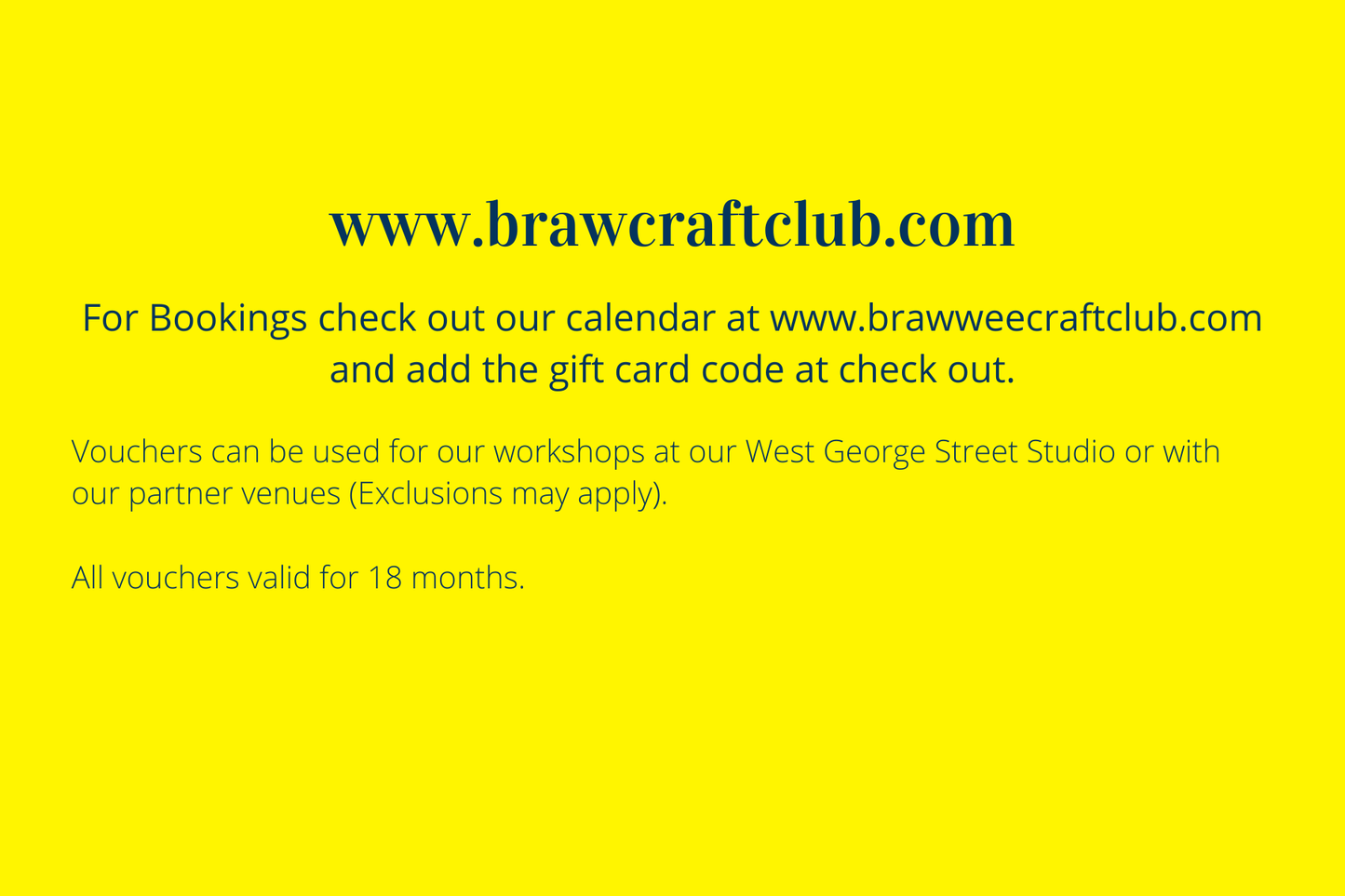 Braw Wee Craft Club Voucher