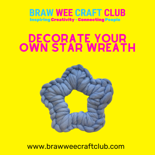 Star Woolly Wreath by Braw Wee Craft Club