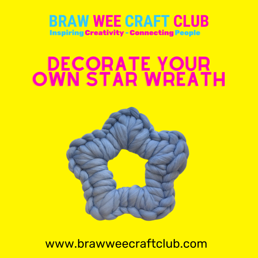 Craft Supplies - Star Woolly Wreath By Braw Wee Craft Club