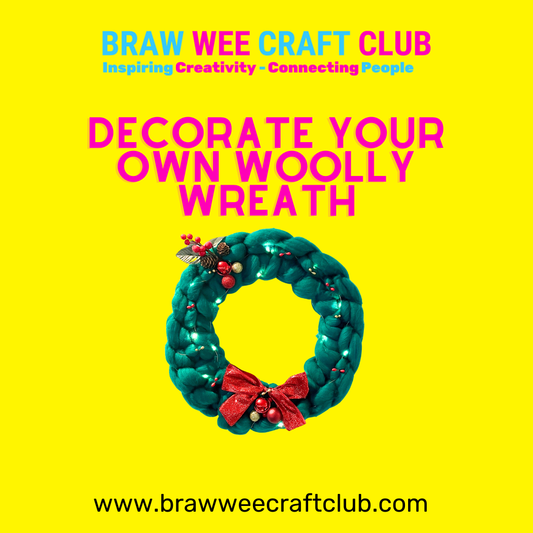 Craft Supplies - Woolly Wreath Decorating Kit By Braw Wee Craft Club