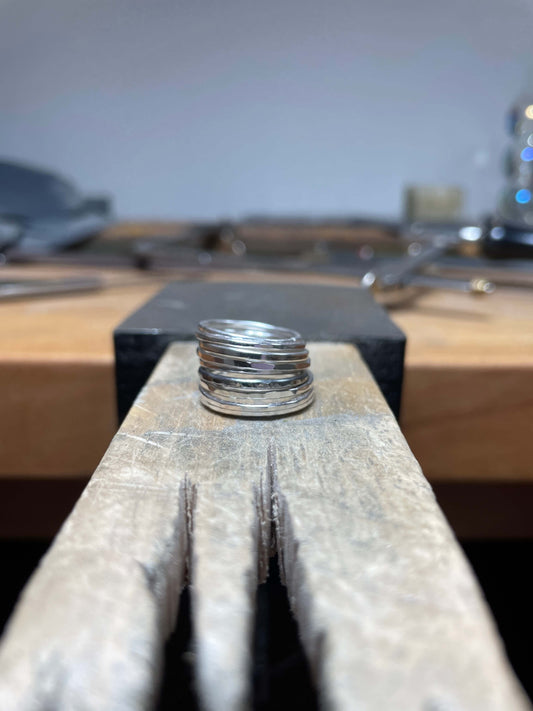 Silver Stacking Rings with Ishbel Watson