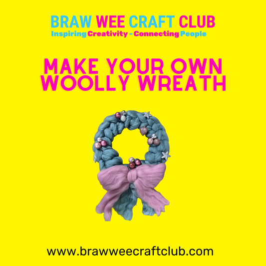 Craft Supplies - Woolly Wreath Making Kit By Braw Wee Craft Club