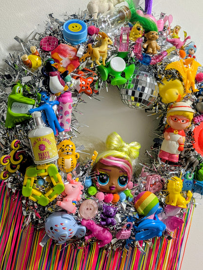 Alternative Upcycled Toy Wreath Workshop in Glasgow | with Disco Crafters Club