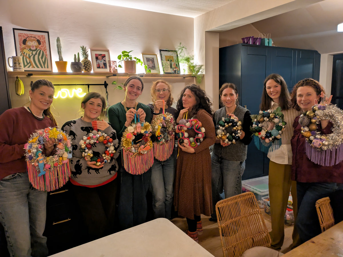 Alternative Upcycled Toy Wreath Workshop in Glasgow | with Disco Crafters Club