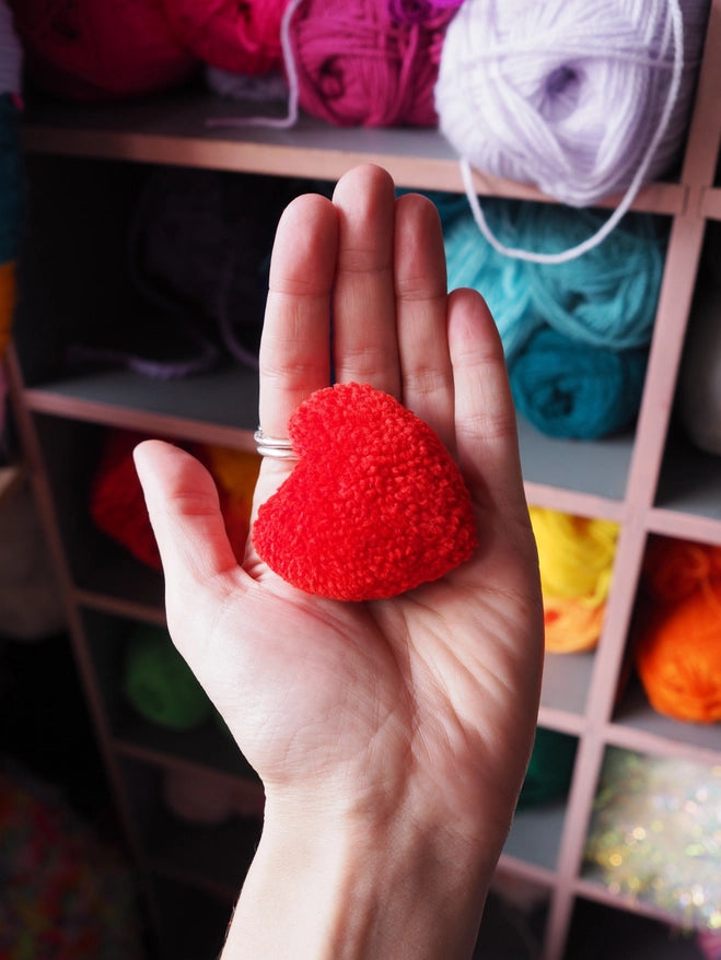 Heart Pom Pom Garland - Fat Pom Poms